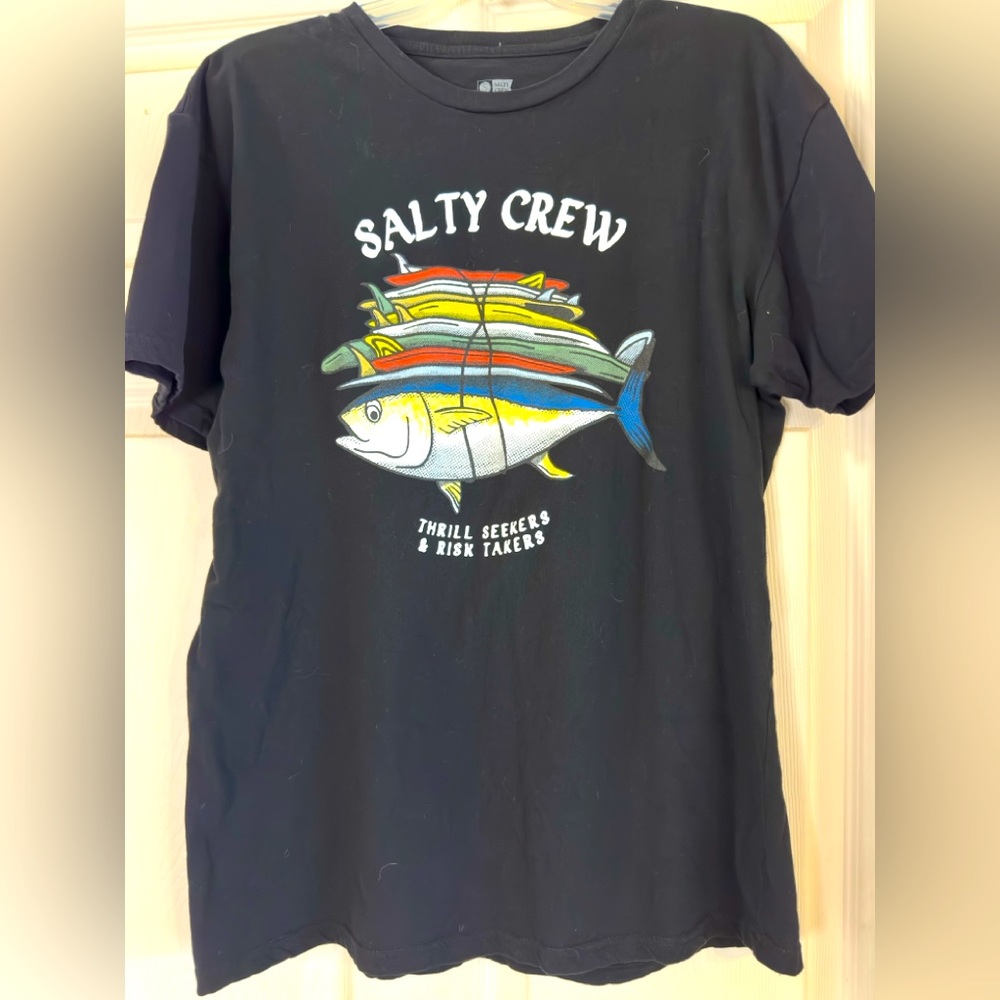 EUC Salty Crew Premium Tee‎ in Black Size L